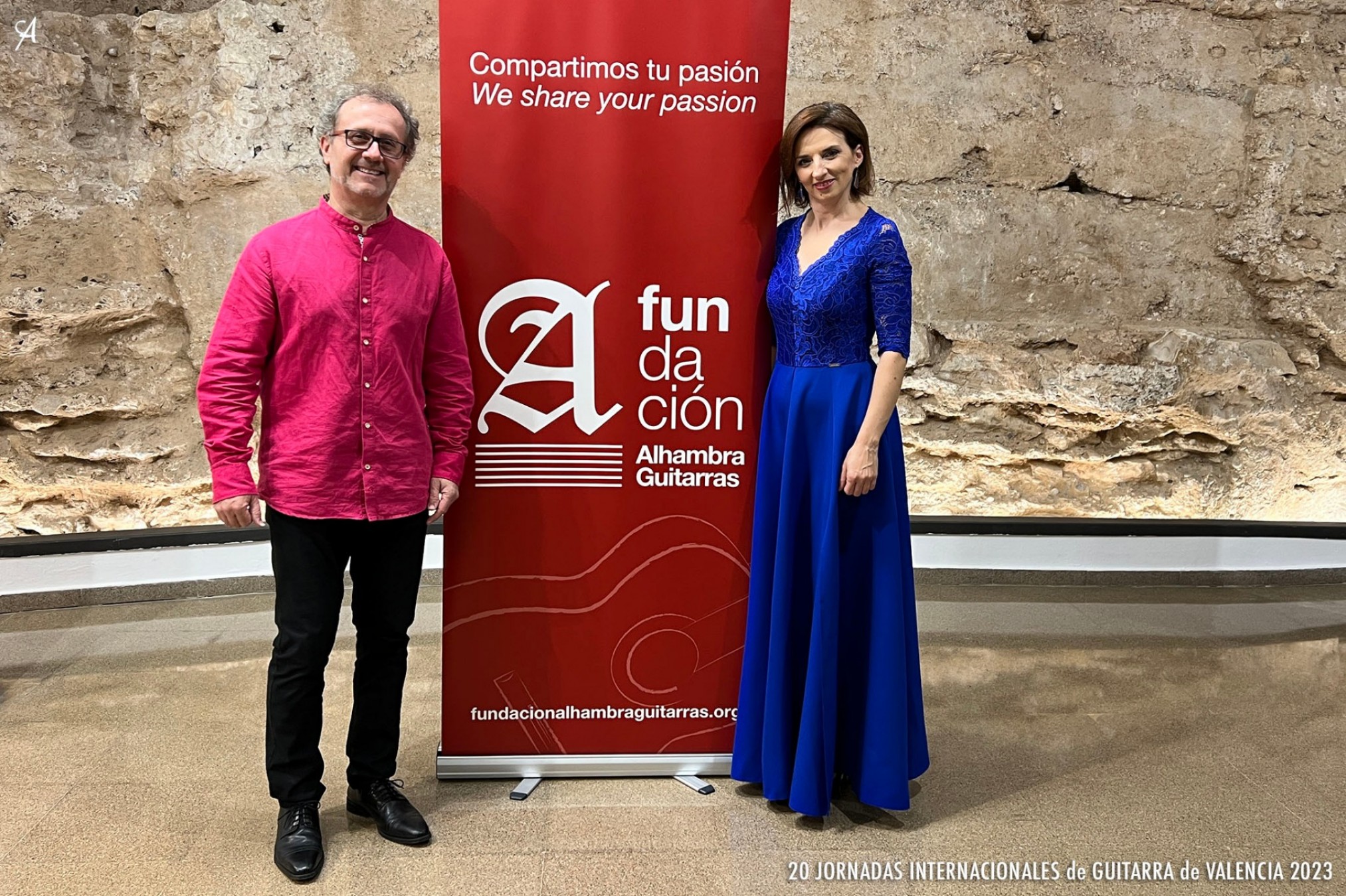 Miriam Brullova con José Luis Ruiz del Puerto, Director de las Jornadas