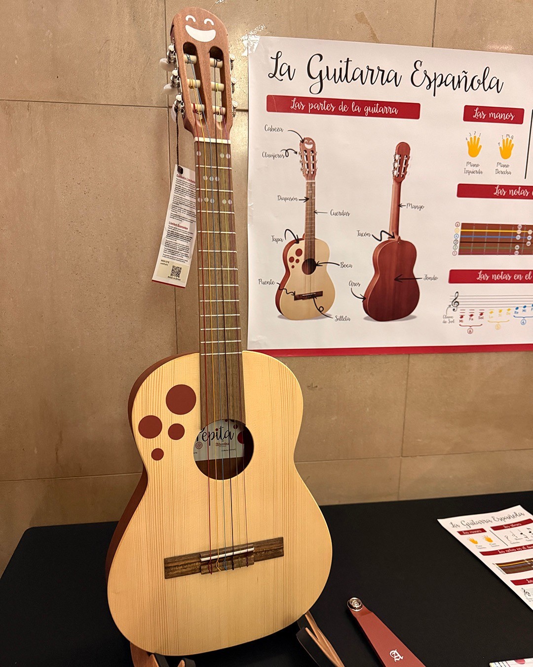 La guitarra Pepita creada especialmente para los niños que comienzan con la guitarra.