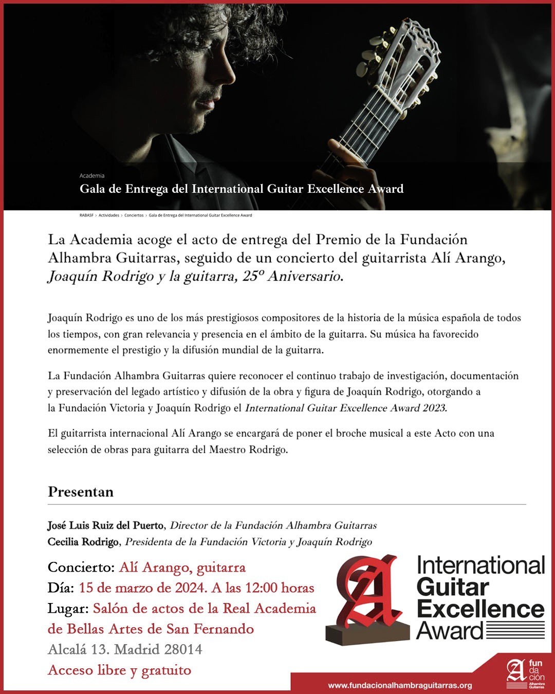 Fundación Alhambra Guitarras